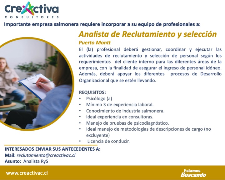 Analista de Reclutamiento y selección
