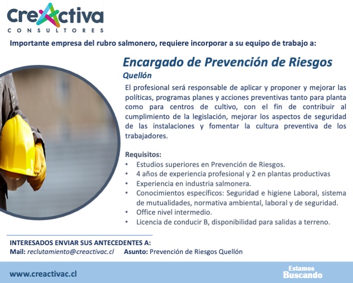 Encargado de Prevención de Riesgos